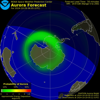 Current Southern hemispheric power input map