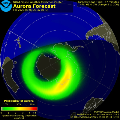 Current Southern hemispheric power input map