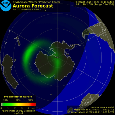 Current Southern hemispheric power input map
