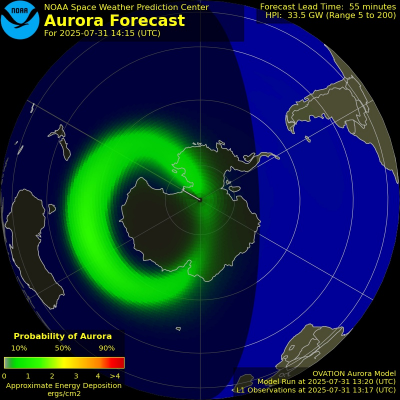 Current Southern hemispheric power input map