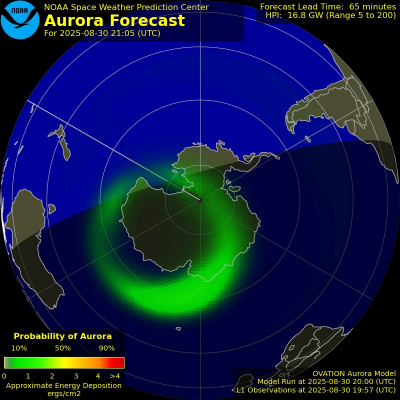 Current Southern hemispheric power input map