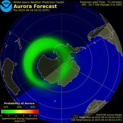 Current Southern hemispheric power input map