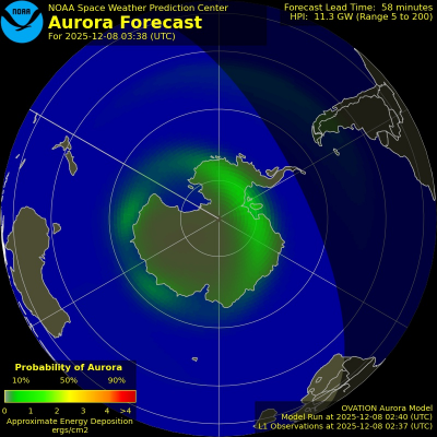 Current Southern hemispheric power input map
