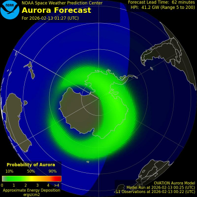 Current Southern hemispheric power input map