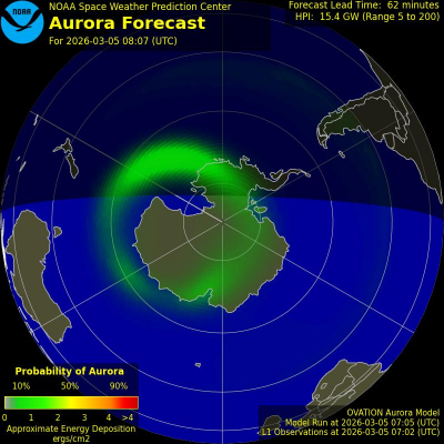 Current Southern hemispheric power input map