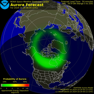 Current Northern hemispheric power input map