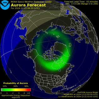 Current Northern hemispheric power input map