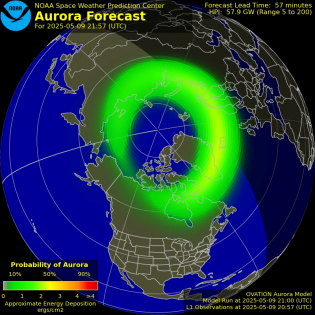Current Northern hemispheric power input map