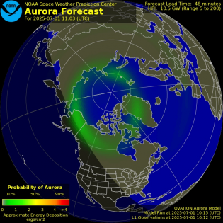 Current Northern hemispheric power input map
