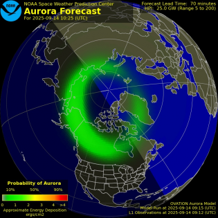 Current Northern hemispheric power input map