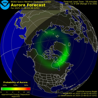 Current Northern hemispheric power input map