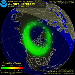 Current Northern hemispheric power input map