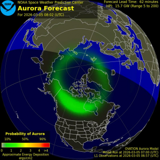 Current Northern hemispheric power input map