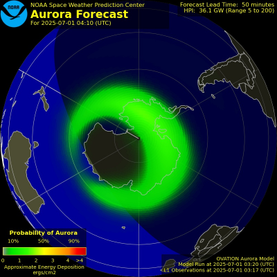 Current Southern hemispheric power input map