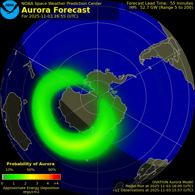 Current Southern hemispheric power input map