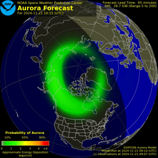 Current Northern hemispheric power input map