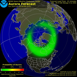 Current Northern hemispheric power input map