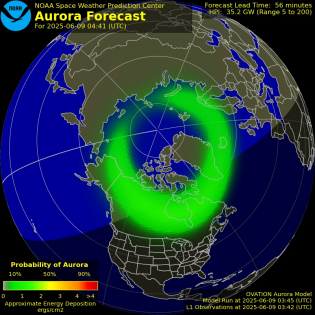 Current Northern hemispheric power input map