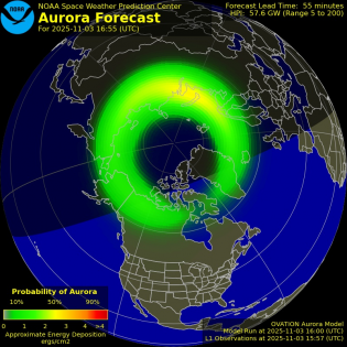 Current Northern hemispheric power input map