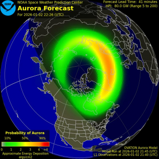 Current Northern hemispheric power input map